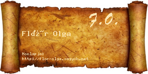 Flór Olga névjegykártya