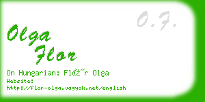 olga flor business card